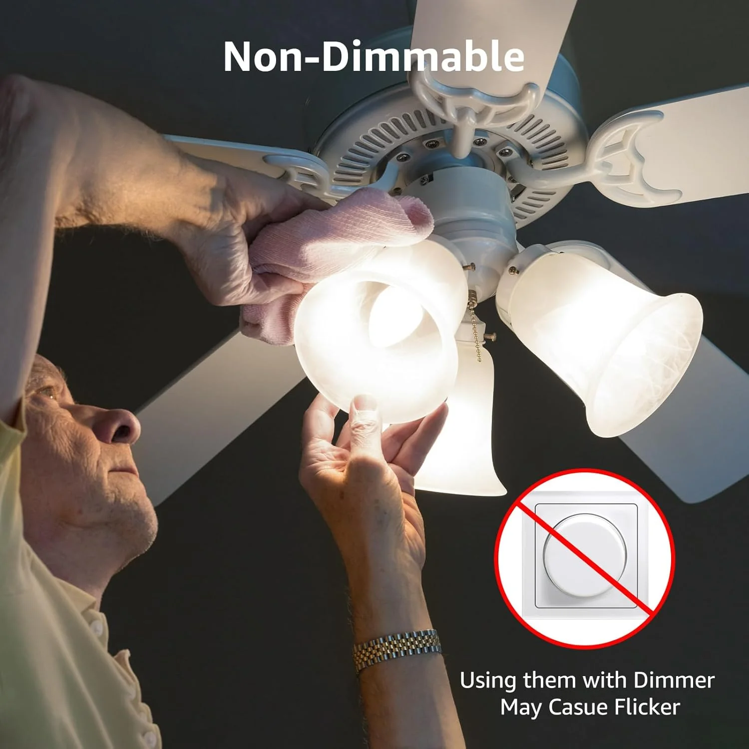 Lepro B11 LED Candelabra Bulbs, E12 Base, 5.5W (40W Equivalent), 500 Lumens, 5000K Daylight, Non-Dimmable - Image 4