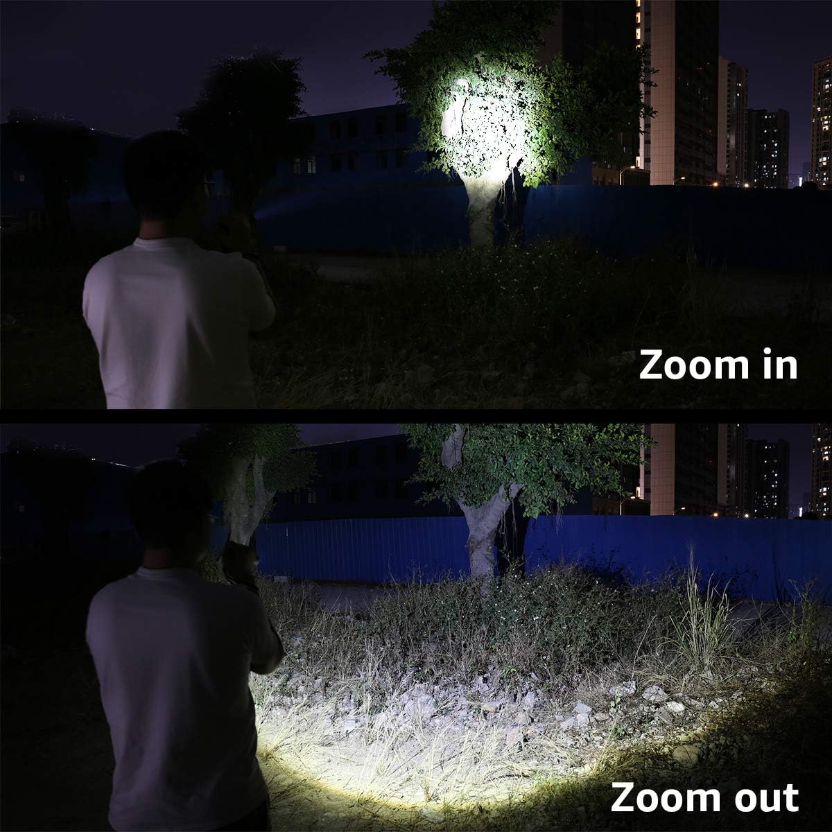 Lepro 1000LM Rechargeable Tactical Flashlight | High Power Zoomable LED Torch with USB Cable - Image 4