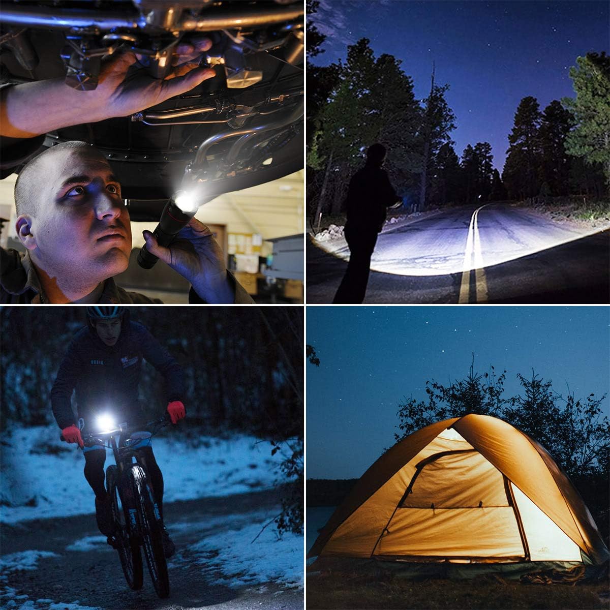 Lepro 1000LM Rechargeable Tactical Flashlight | High Power Zoomable LED Torch with USB Cable - Image 6