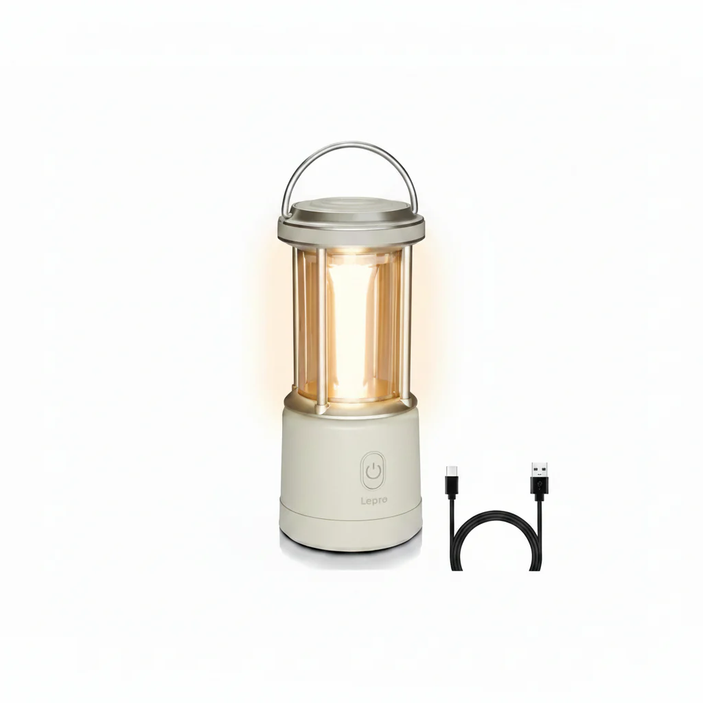 Lepro 2000LM LED Camping Lantern Rechargeable, Waterproof Tent Light with 5 Light Modes, Camping Essentials, Portable Lantern Flashlight for Camping, Emergency Light, Power Outage, USB Cable Included