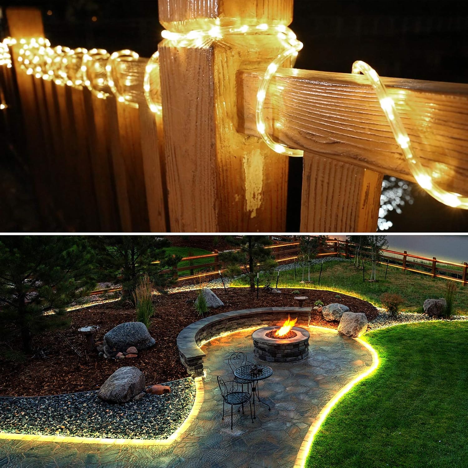 Lepro Outdoor Rope Lights (Warm White 2700K, 33ft, 240 LEDs) - Image 5