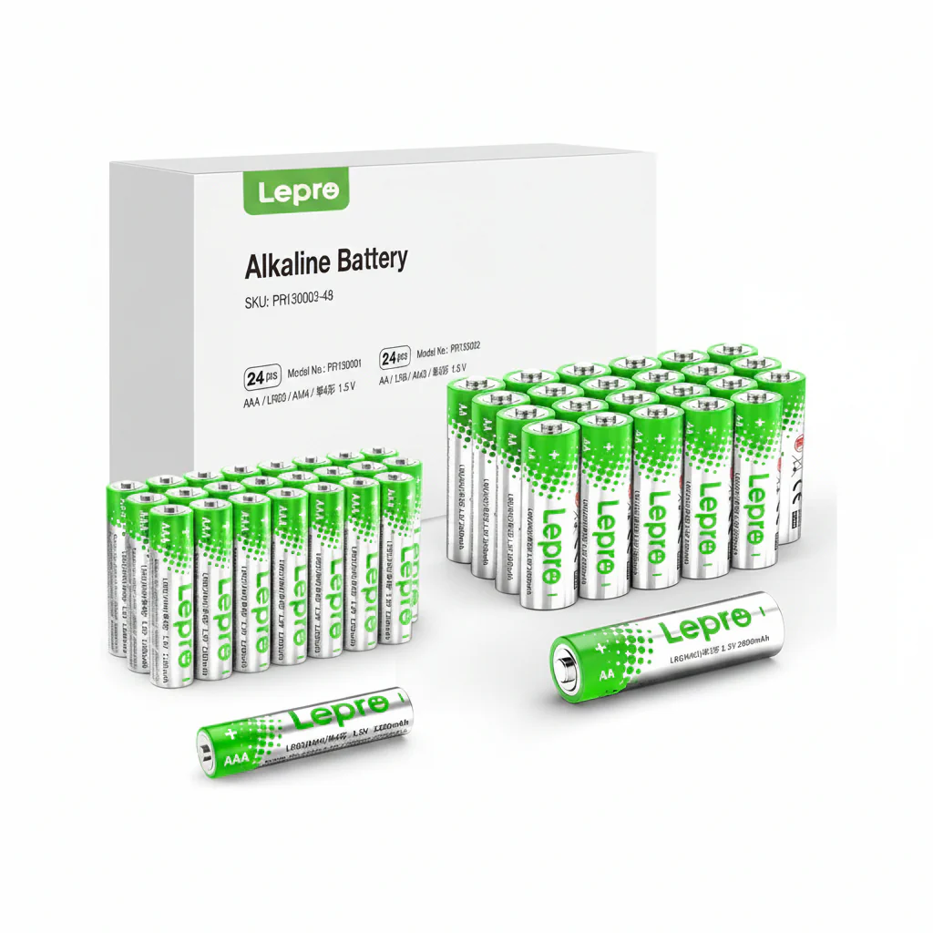 Lepro AA & AAA Batteries Combo Pack, 1.5V Long-Lasting Alkaline Battery Variety Pack (24/48 Packs)) - Image 8
