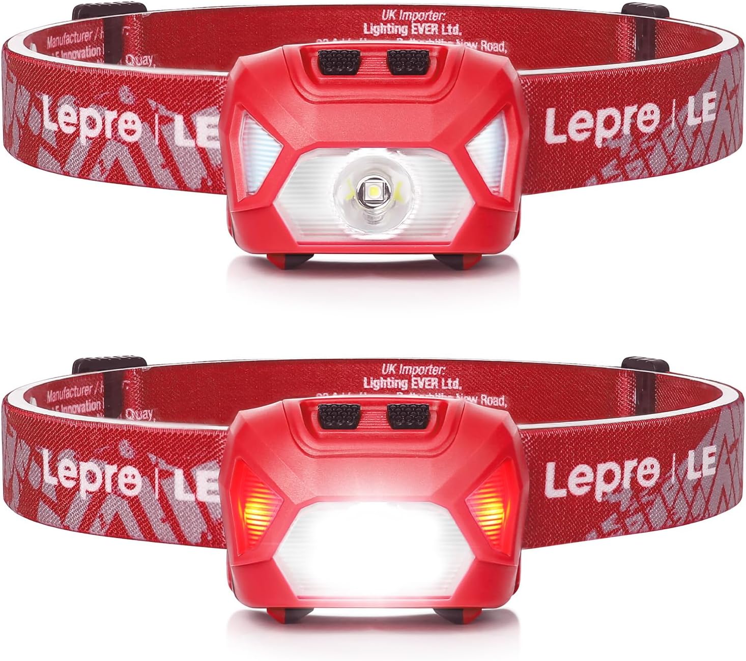 Lepro Battery Powered Headlamp (Blue/Red) - Image 9