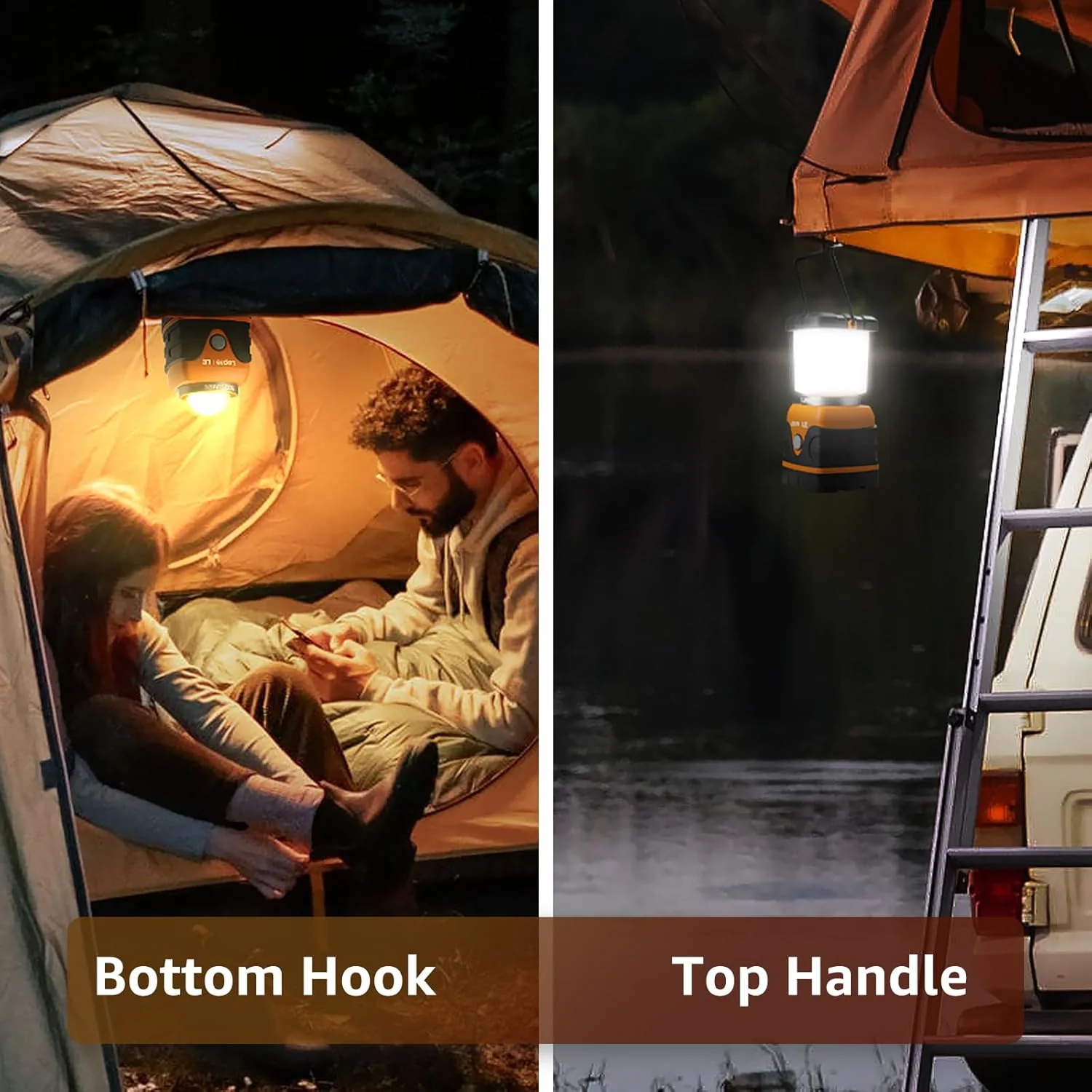 Lepro Battery Powered LED Camping Lantern (Orange, Waterproof, 1000LM, 4 Lighting Modes) - Image 5