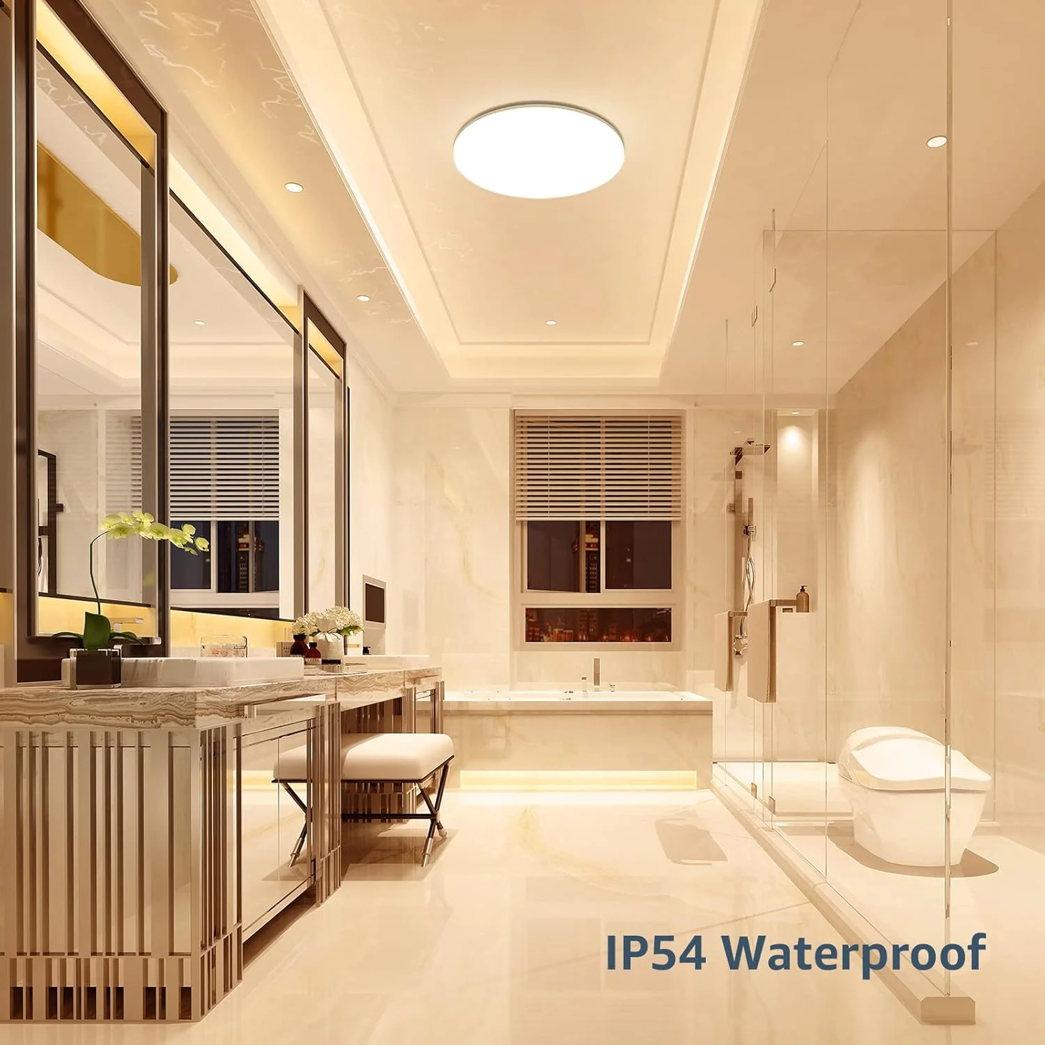 Lepro 11-Inch Waterproof LED Flush Mount Ceiling Light (24W, 2400LM, Low Profile, Warm & Daylight White) - Image 5