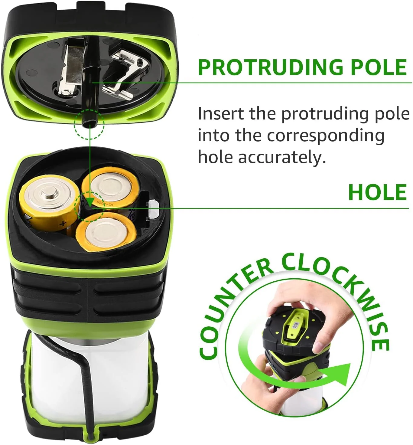 Lepro Battery Powered LED Camping Lantern (Green, Waterproof, 1000LM, 4 Lighting Modes) - Image 8