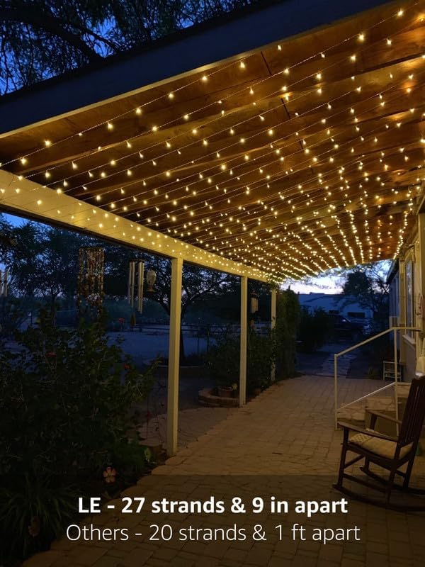 Lepro Fairy Curtain Lights (Warm White, 20ft x 10ft, for Cozy Bedroom & Wedding) - Image 2