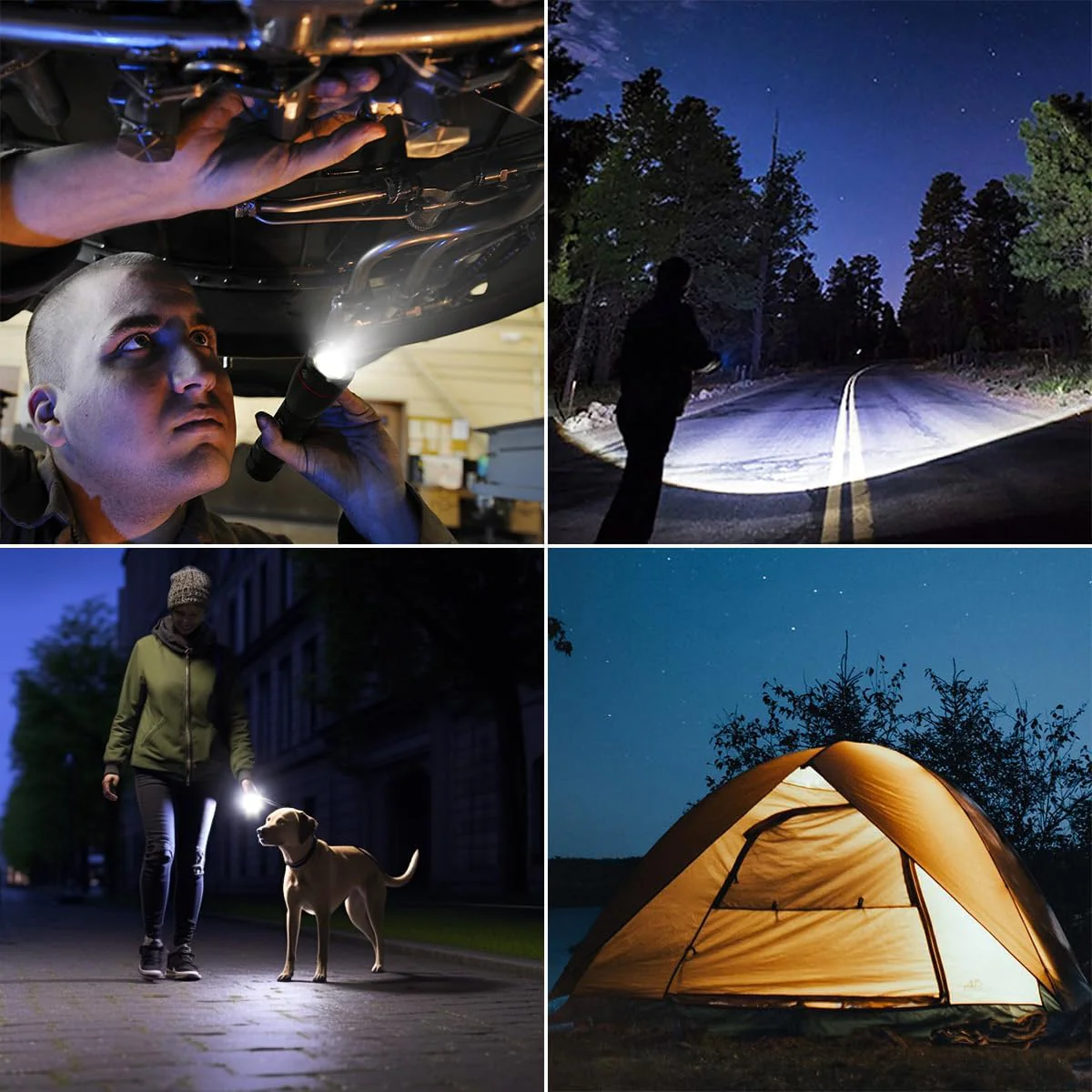Lepro Portable LED Flashlight (Black, High Lumens, Waterproof, AAA Batteries Included) - Image 8