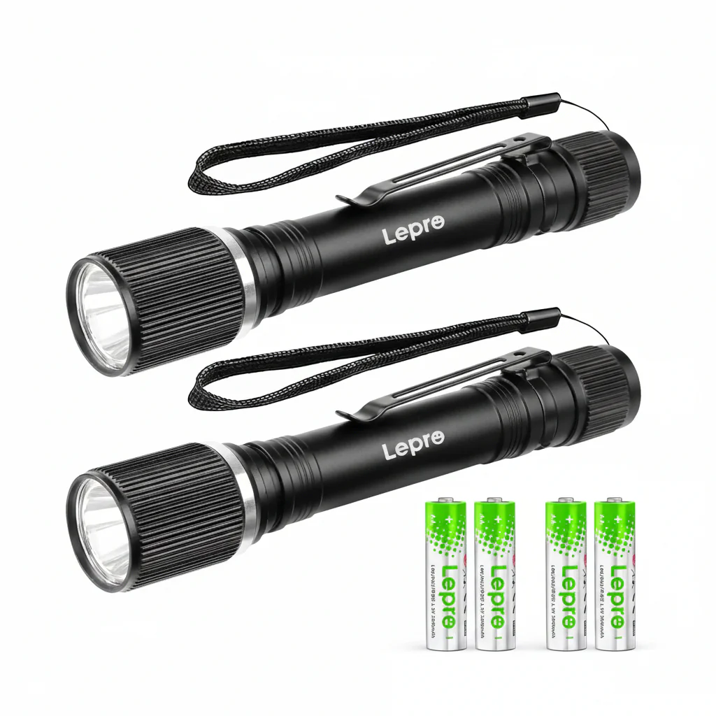 Lepro LED Mini Flashlight High Lumens with Clip, Waterproof, Energy Saving, Portable for Outdoor, Emergency, AA Batteries Included, Tactical & Camping Accessories - Image 9