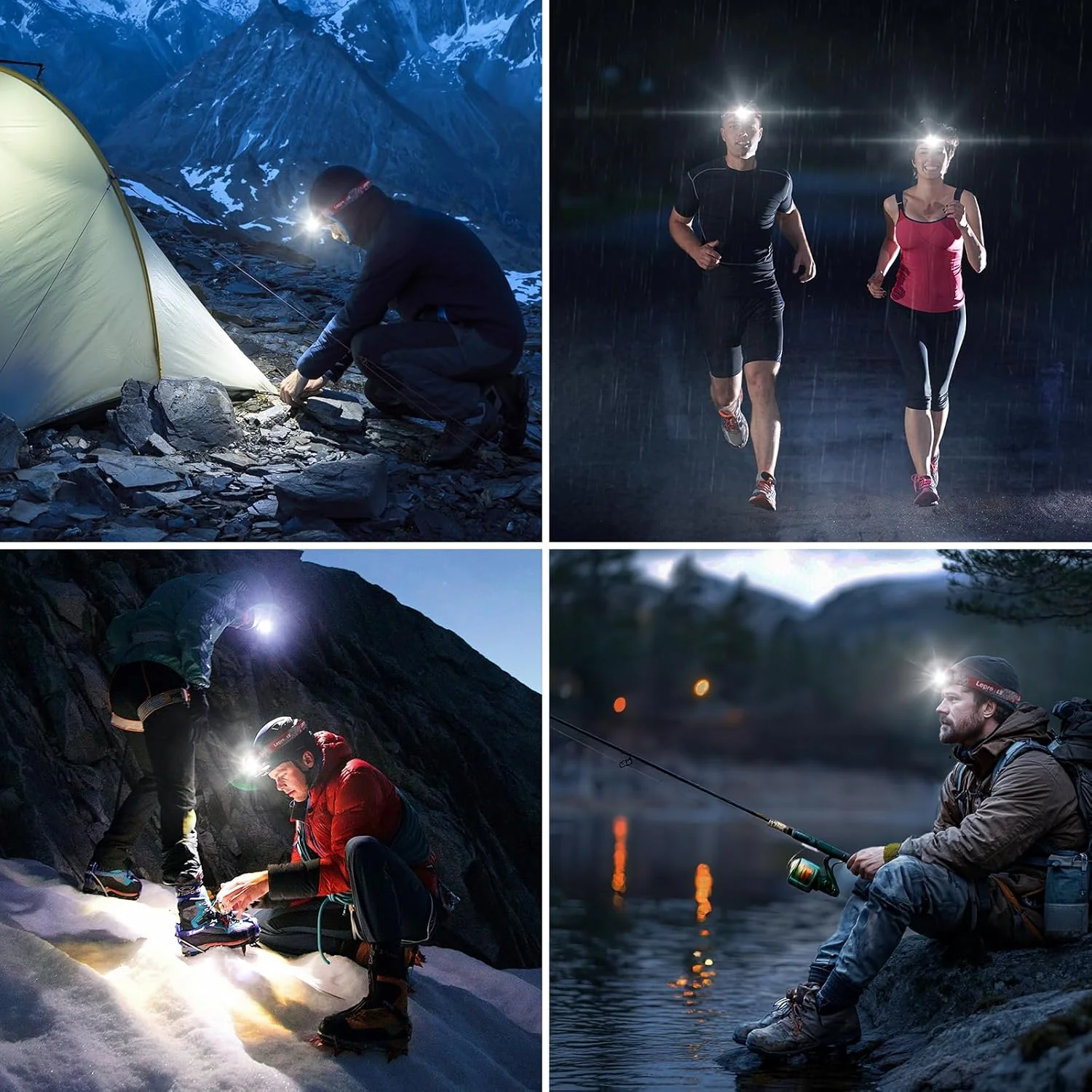 Lepro Rechargeable LED Headlamp (Red, USB-C Rechargeable, Lightweight) - Image 7