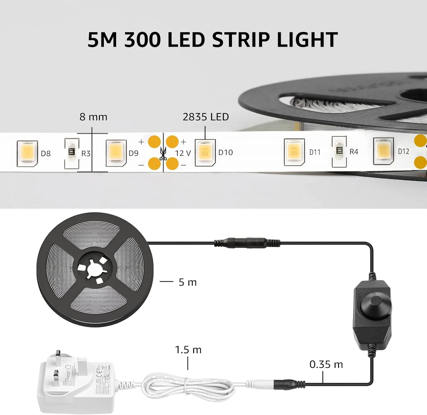 Lepro LED Strip Light (Dimmable, Warm White) - Image 8