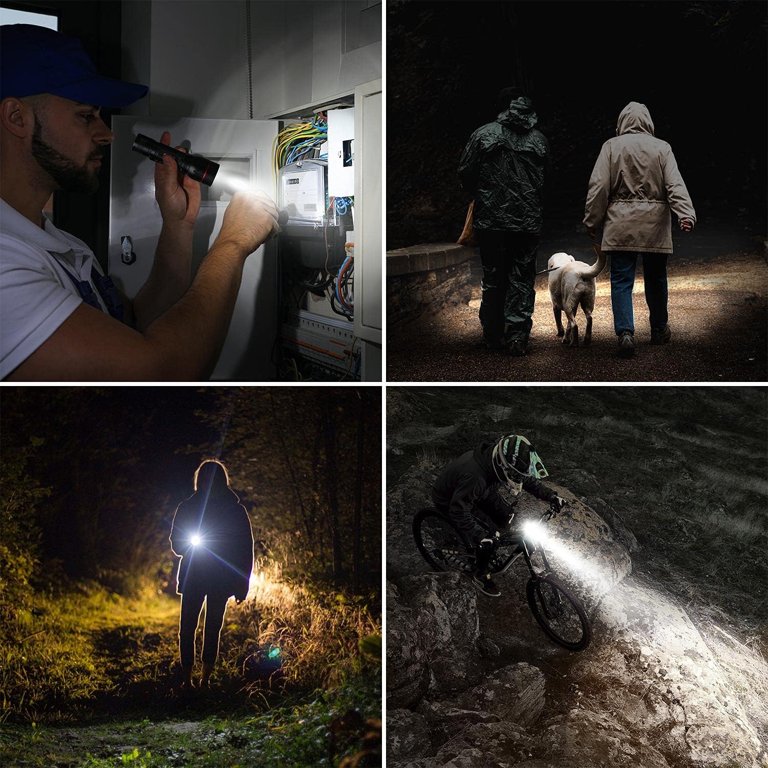 Lepro Dual-Fuel Tactical LED Flashlights 2 Pack, 300 Lumens Zoomable Torch with Clip - Image 7