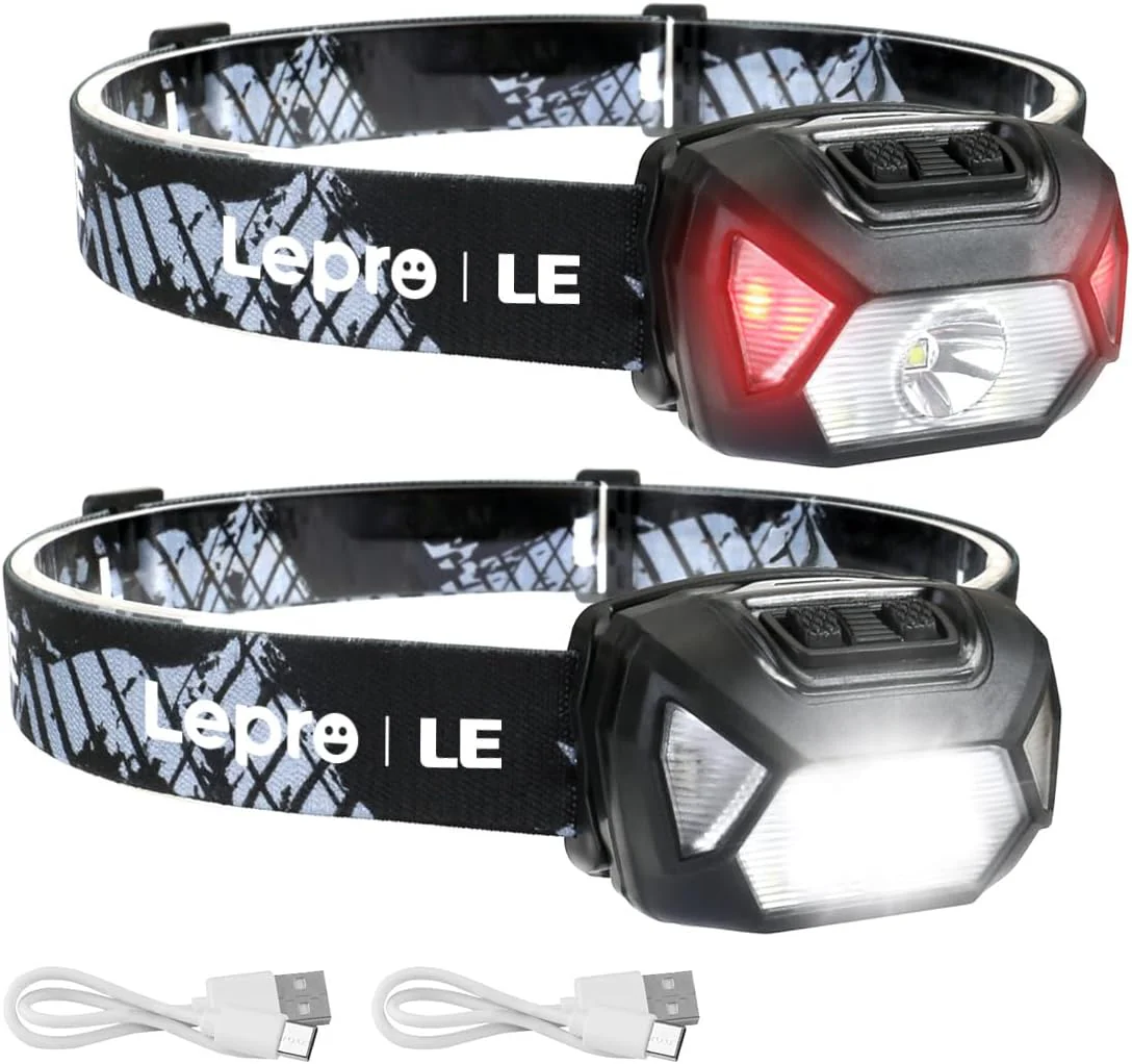 Lepro Rechargeable LED Headlamp (Black, USB-C Rechargeable, Lightweight) - Image 9