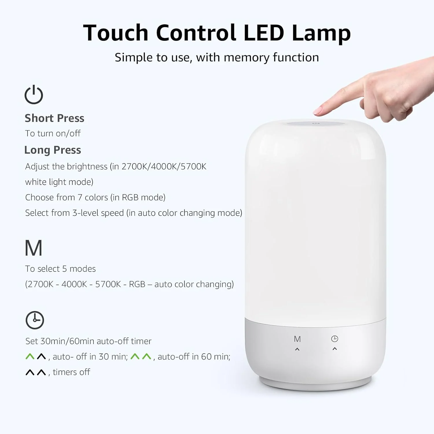 Lepro RGB Dimmable Table Lamp with Metallic Base - Image 6