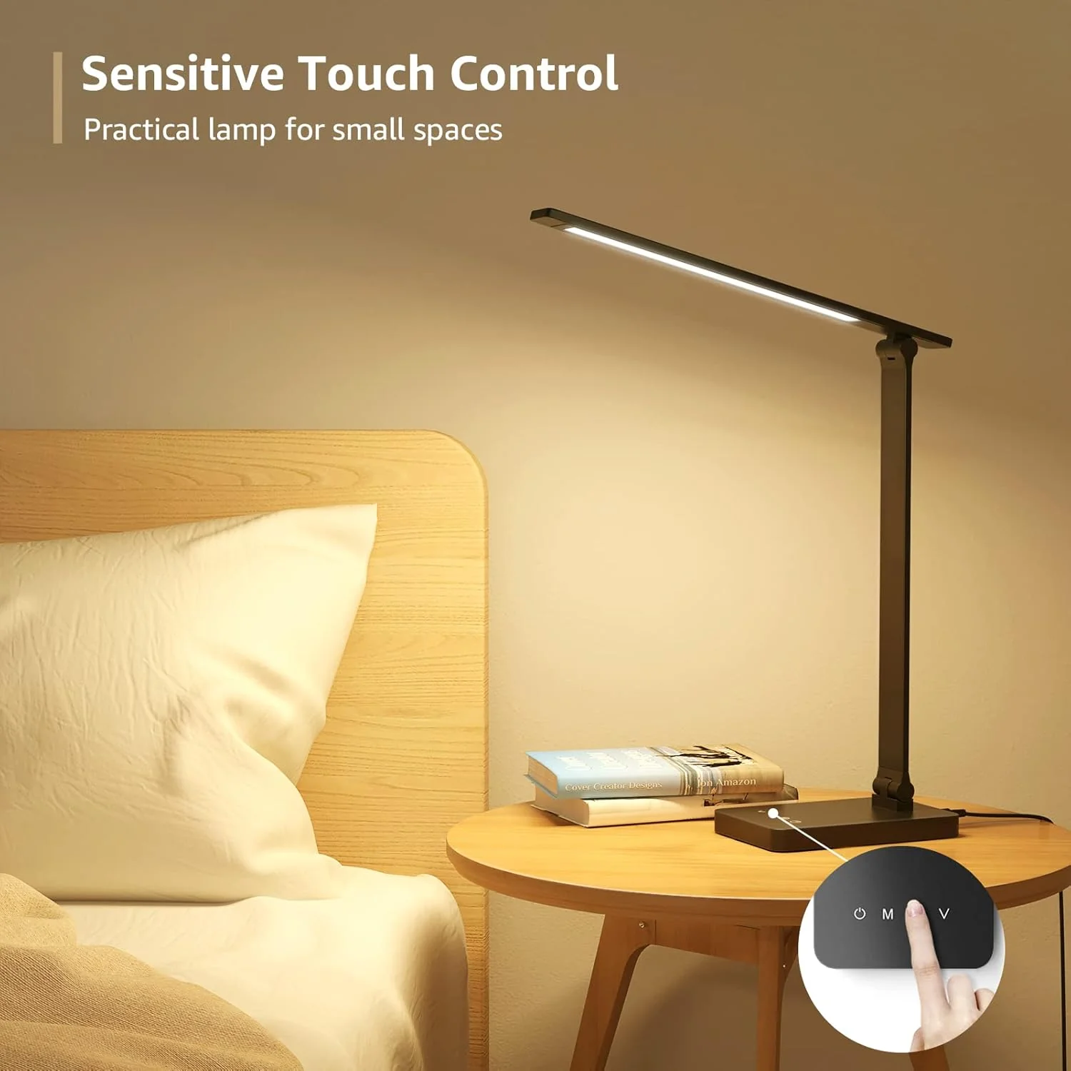 Lepro Touch-Control LED Desk Lamp – Dimmable with 3 Color Modes for Home & Office (Black) - Image 7